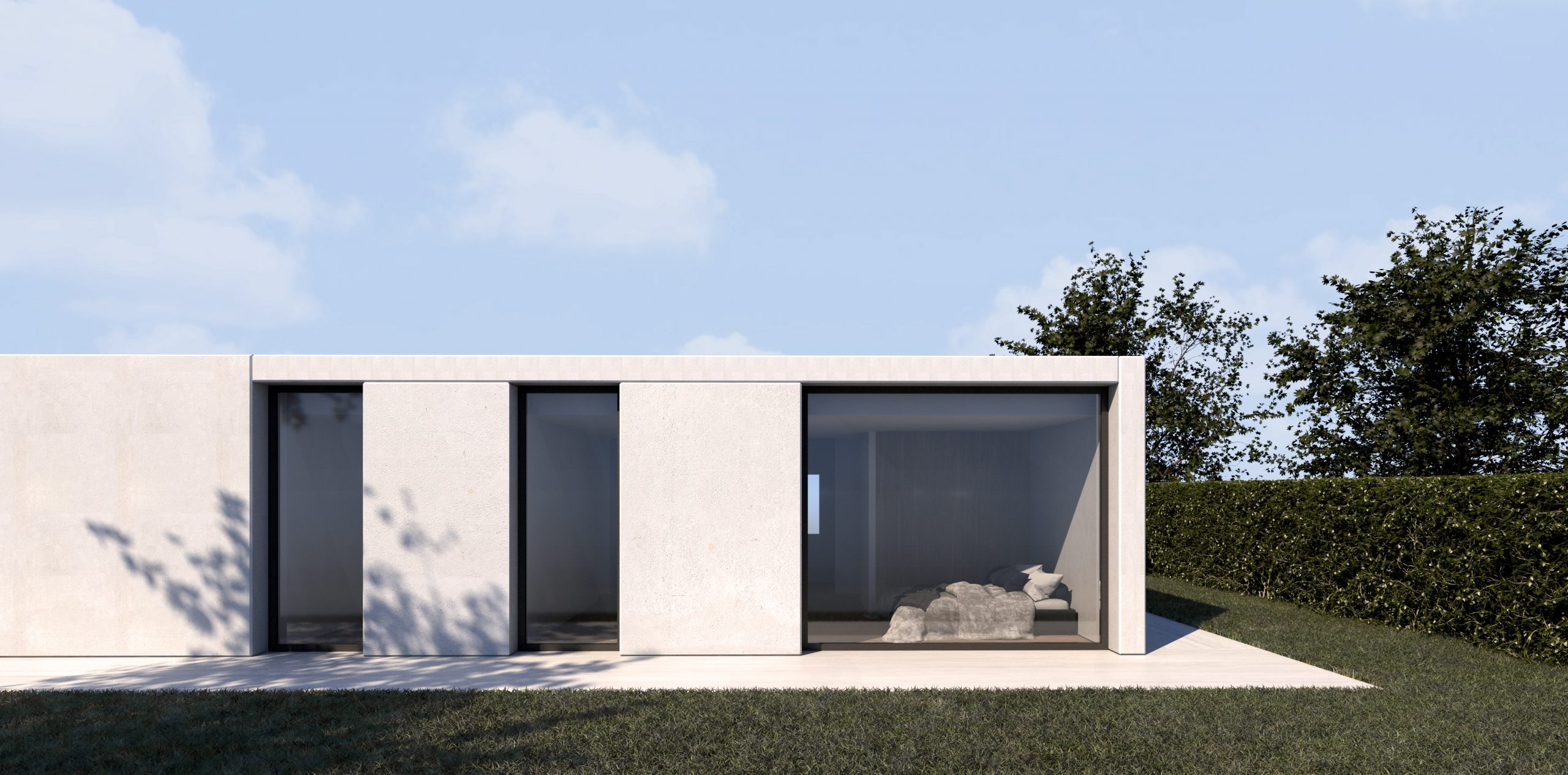 Render vivienda prefabricada